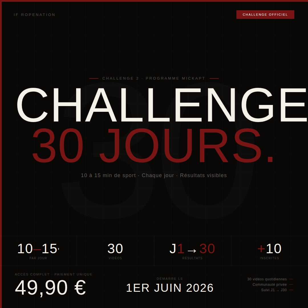 Challenge 30 jours · 1 Juillet 2026